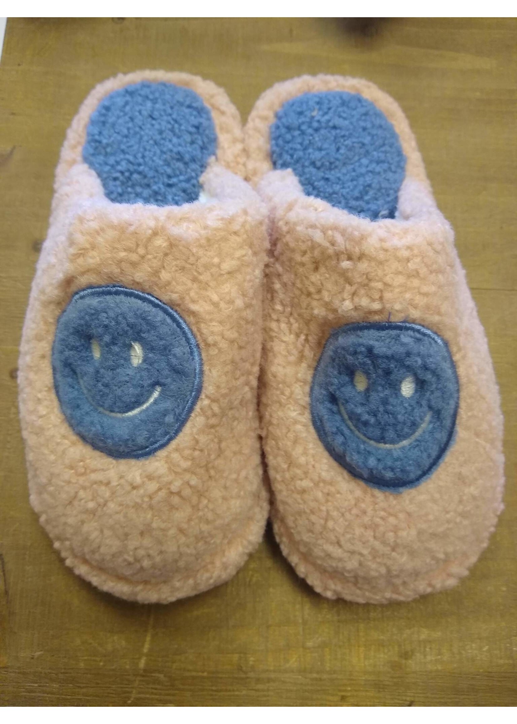 Fuzzy Smile Slippers Blowout Final Sale