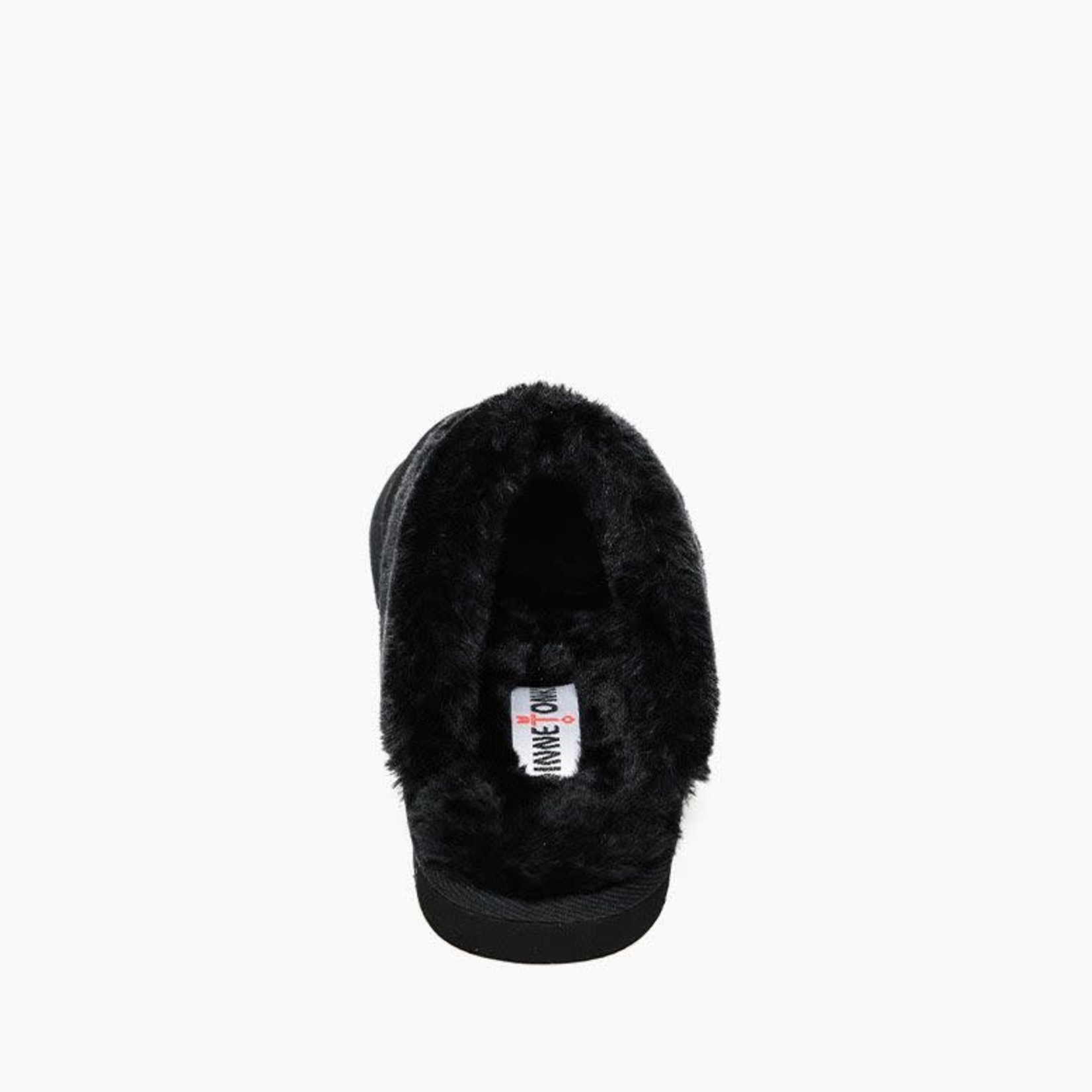 Minnetonka Chesney Slipper in Black Suede by Minnetonka