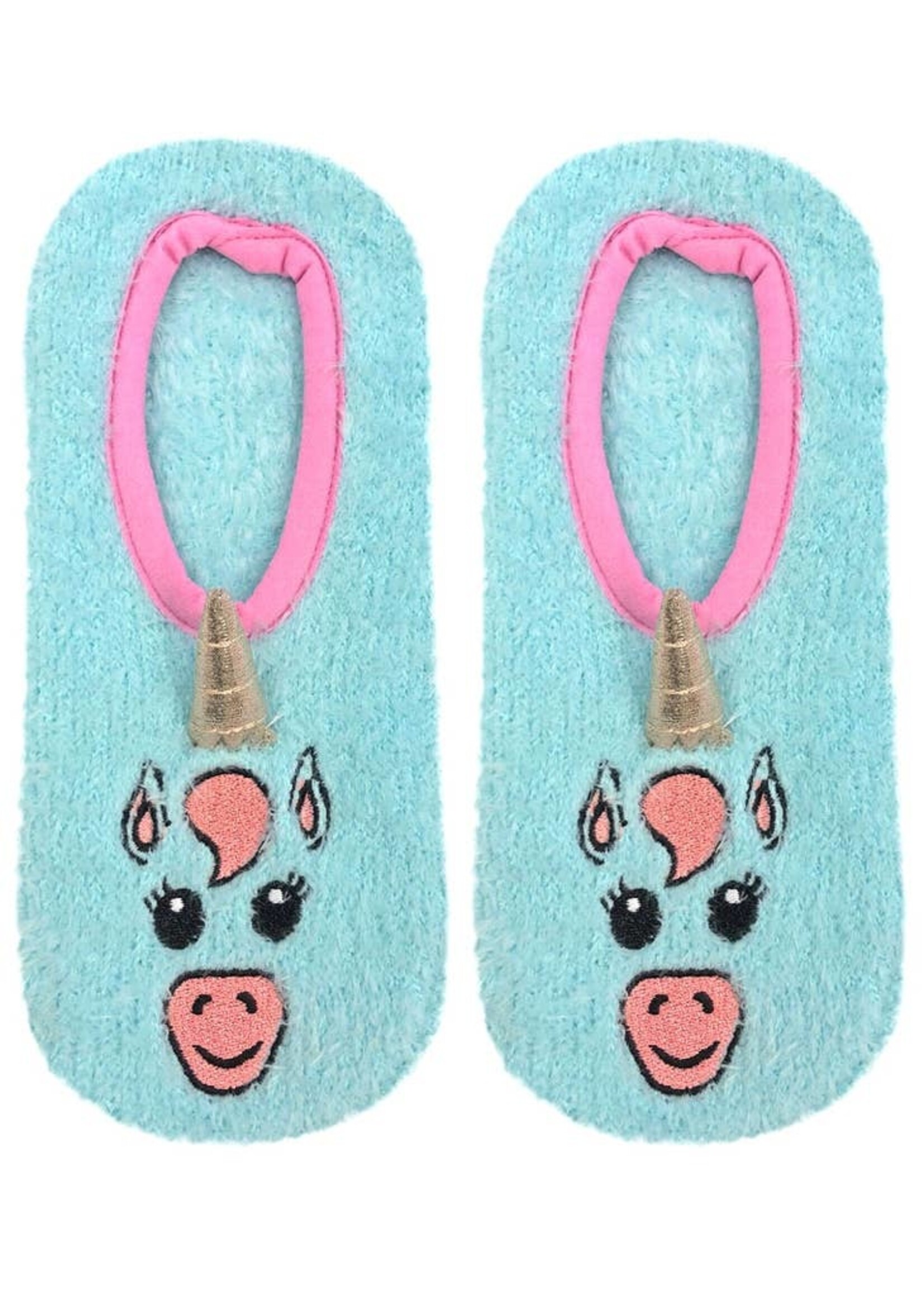 Living Royal Fuzzy Unicorn Slipper Socks with Bottom Grips  Final Sale