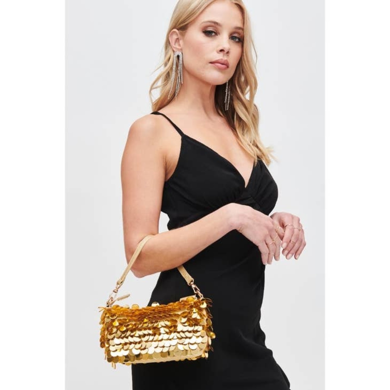 Urban Expressions Twiggy Gold Mirror Evening Bag by Urban Expressions