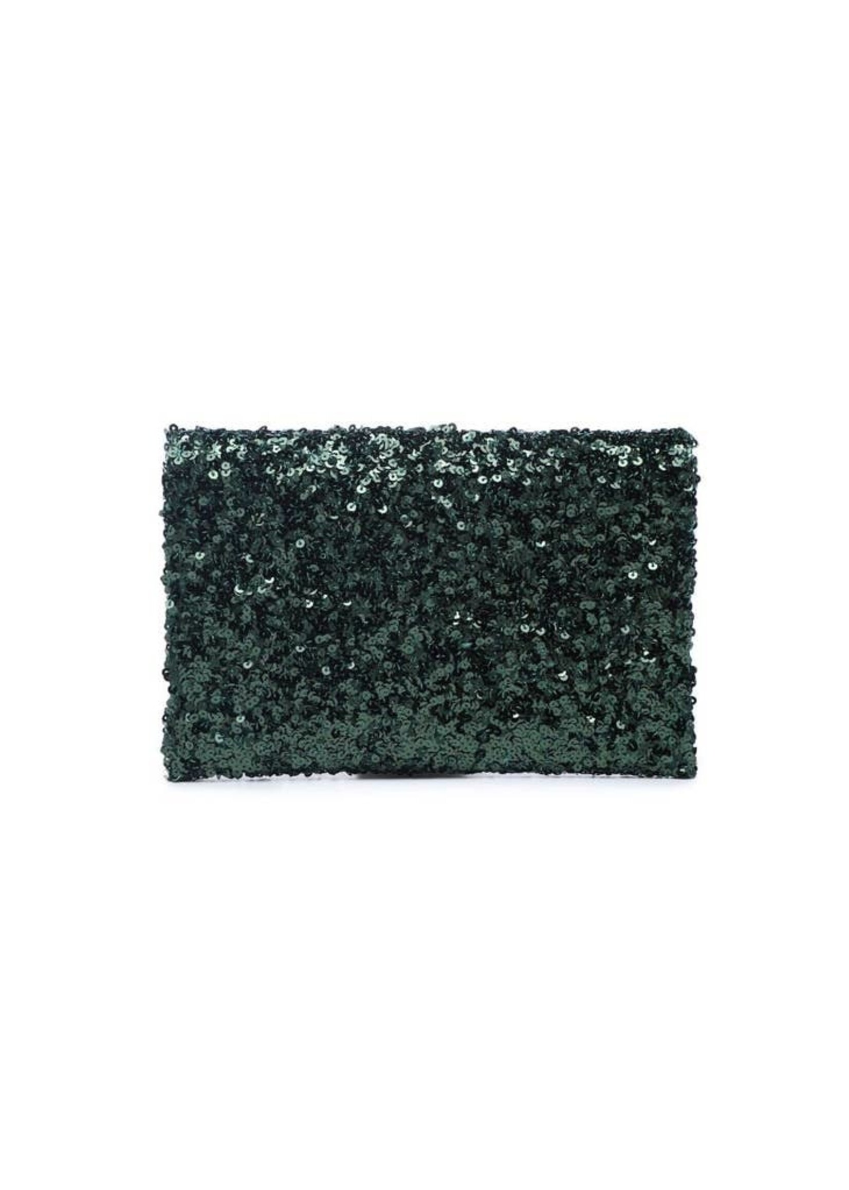 Urban Expressions Ritz Emerald Sequins Envelope Clutch by Urban Expressions