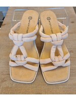 Eric Michael Hope Beige Suede Sandals by Eric Michaels