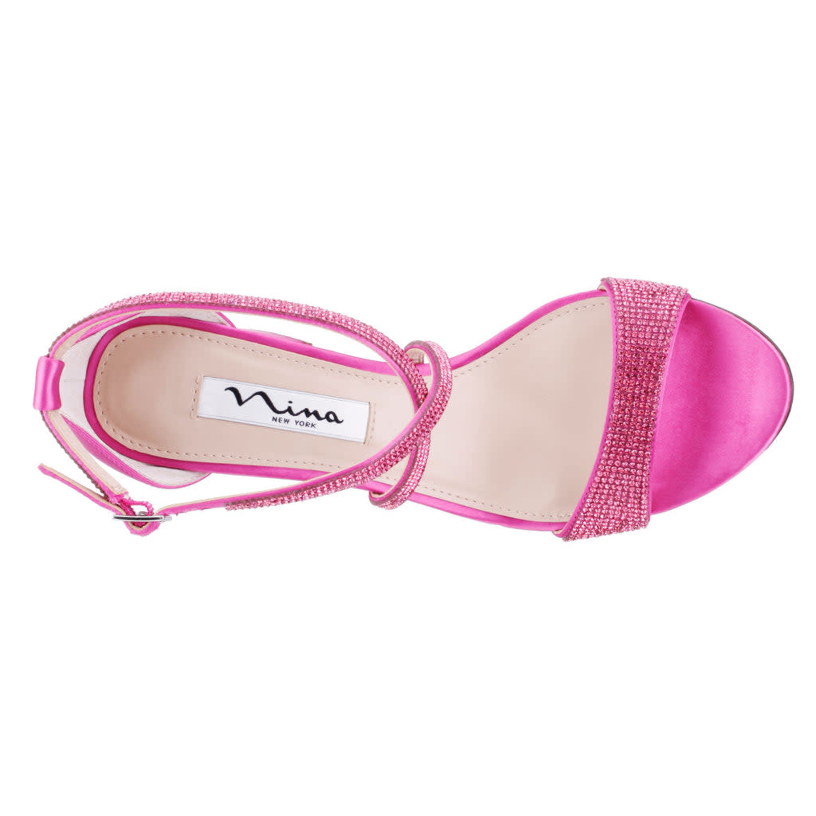 Nina Footwear Henesi Ultra Pink Crystal Satin by Nina