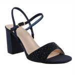 Blossom Benna Navy Sparkle 3" Block Heel  by Blossom