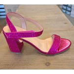 Blossom Anna Hot Pink Shimmer 3" Block Heel  by Blossom