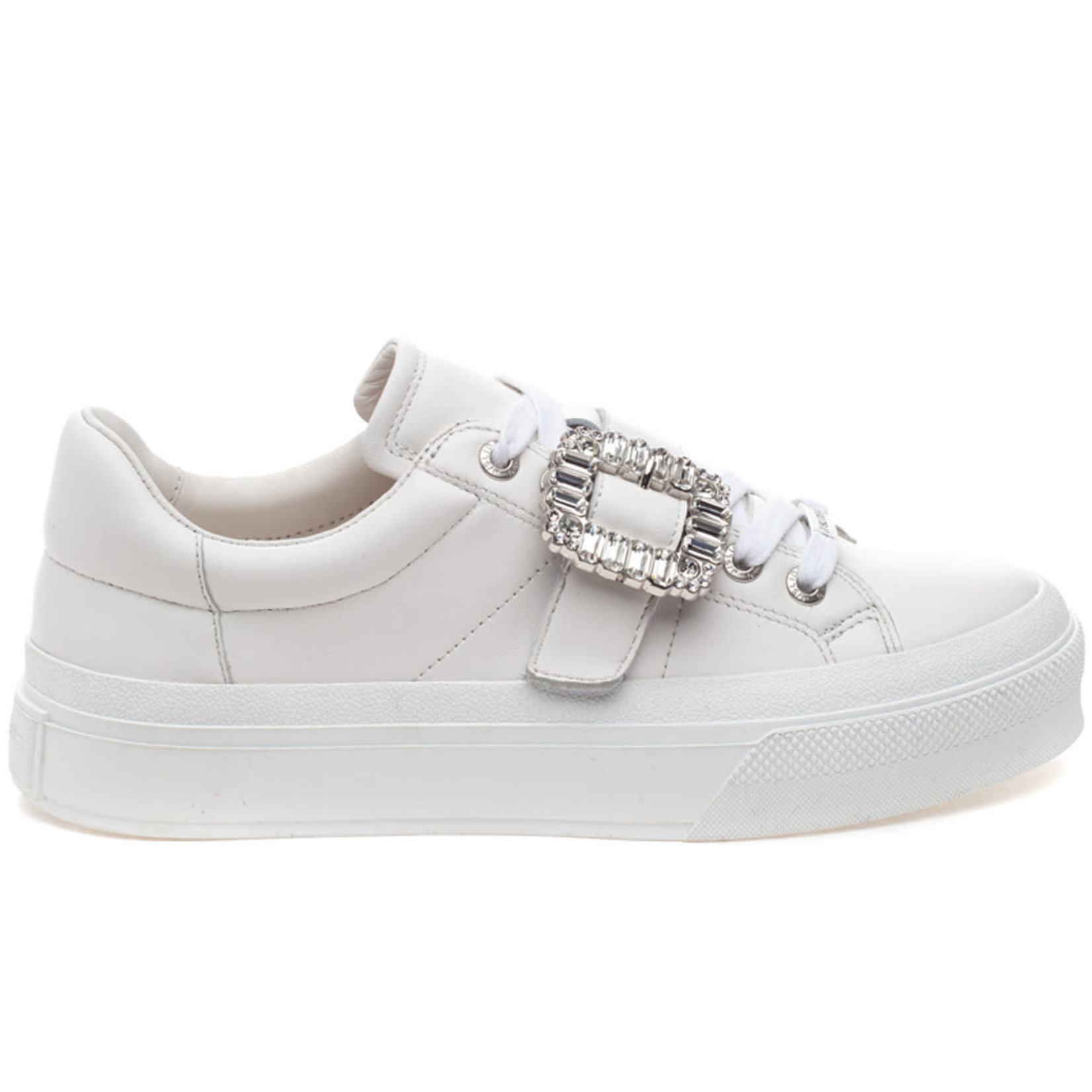 Giddy White Leather by J/Slides NY - For The Love of Shoes NY