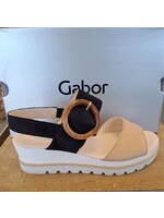 Gabor Kate Wedge in Navy and Caramel Suede by Gabor 24.645.30