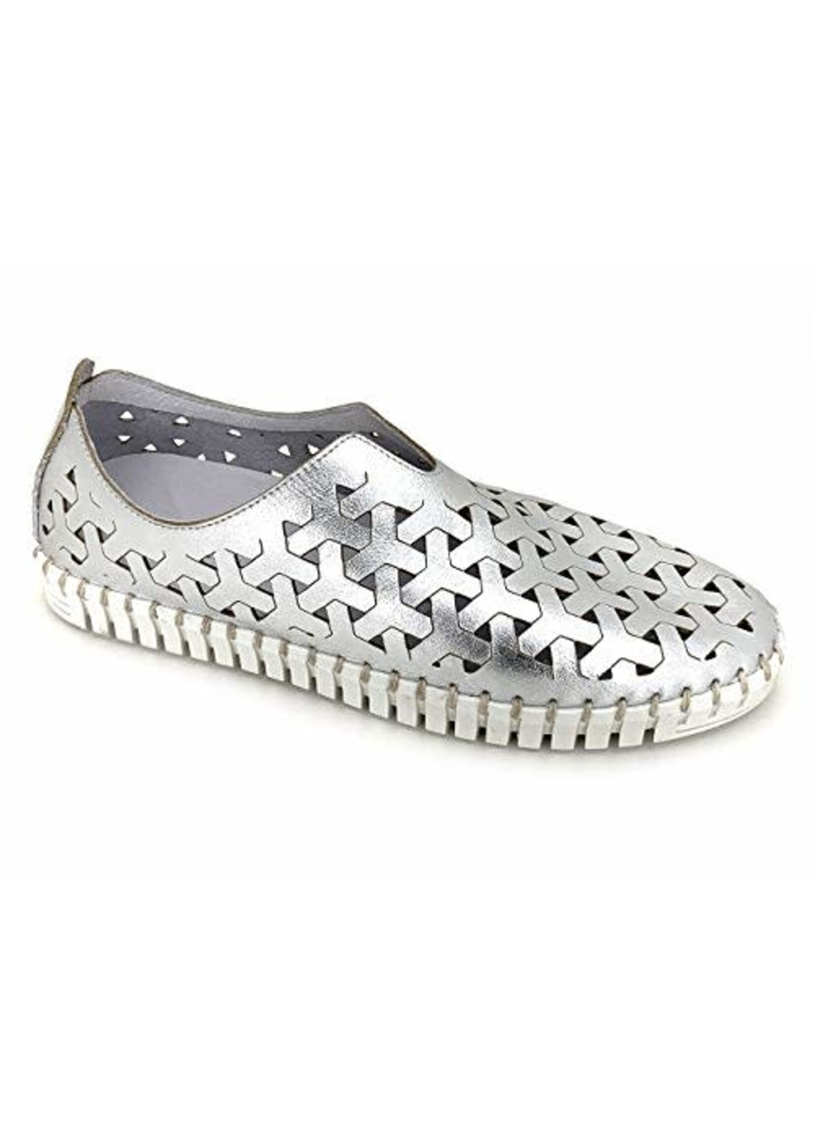 Eric Michael Inez Silver Leather by Eric Michael Blowout Final Sale