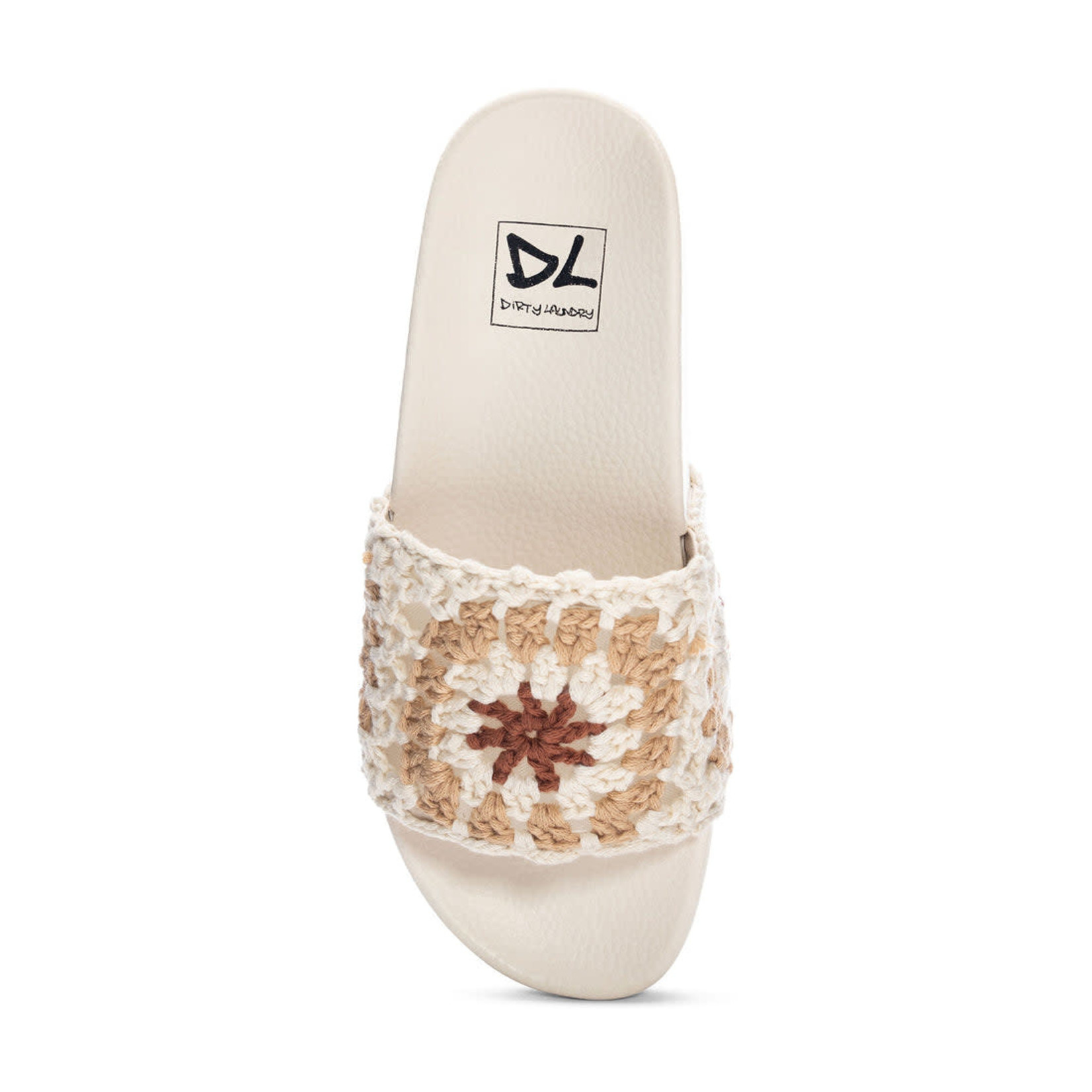 Dirty Laundry Worble Crochet Slide in Cream by Dirty Laundry