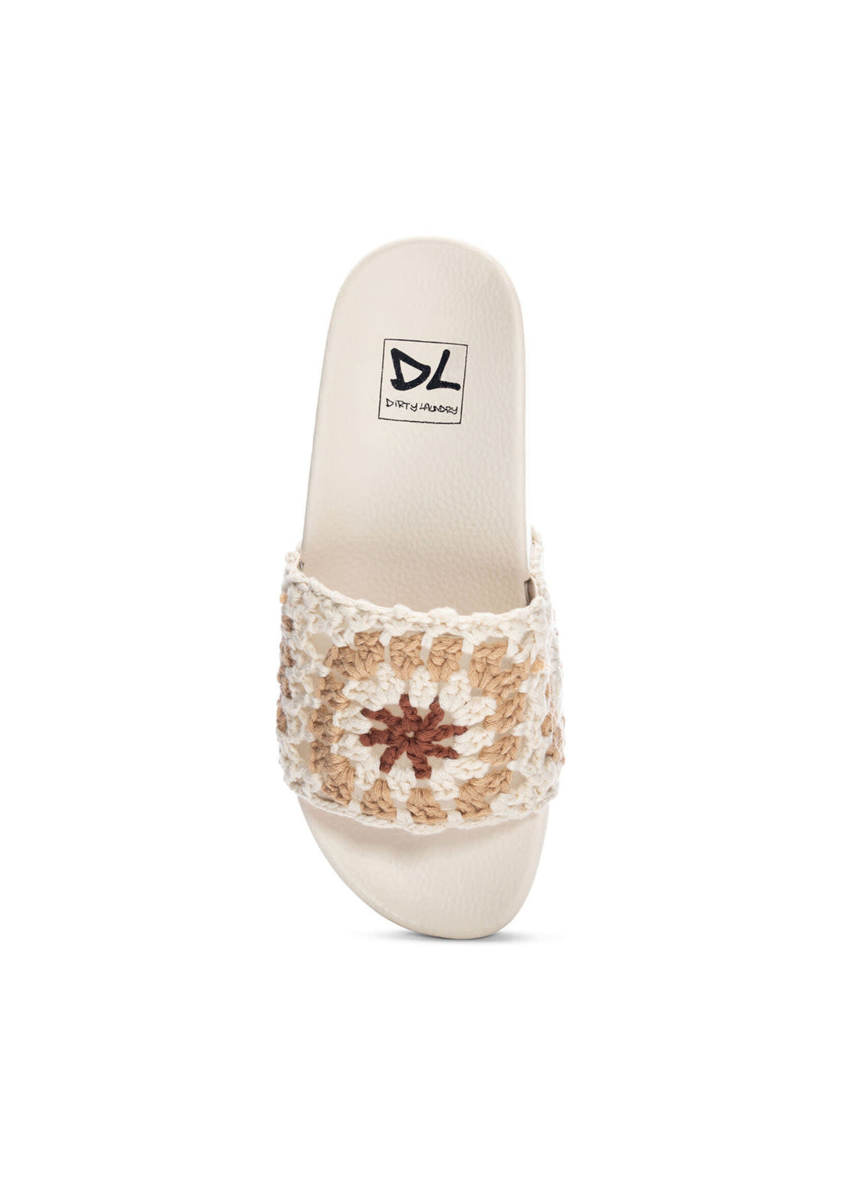 Dirty Laundry Worble Crochet Slide in Cream by Dirty Laundry