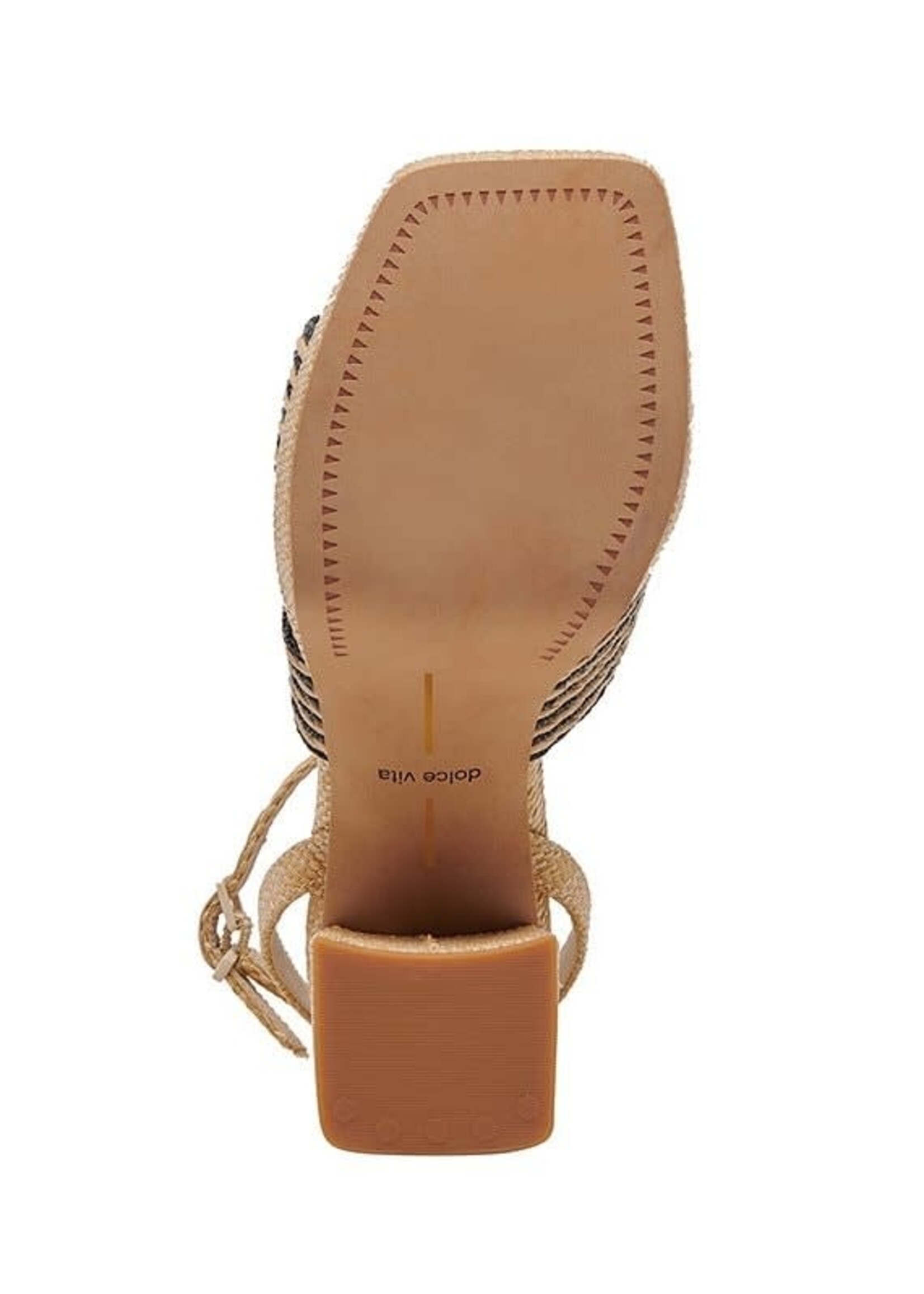 Dolce Vita Aries Raffia Black and Natural Sandal by Dolce Vita