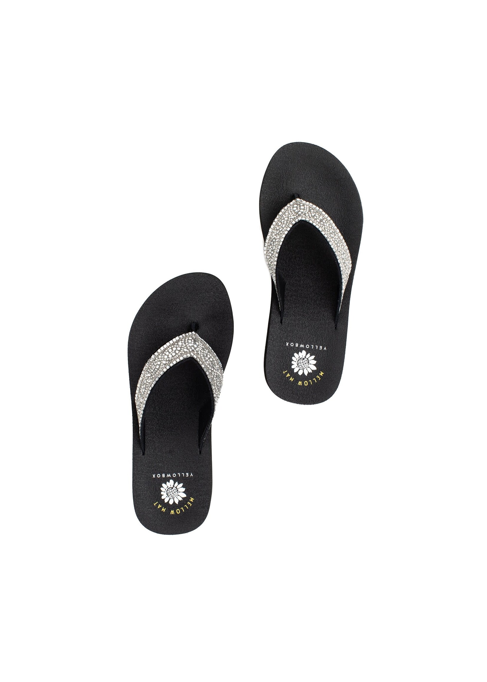 Pixel Flatform Flip Flop Clear Black by Yellowbox - For The Love of Shoes NY
