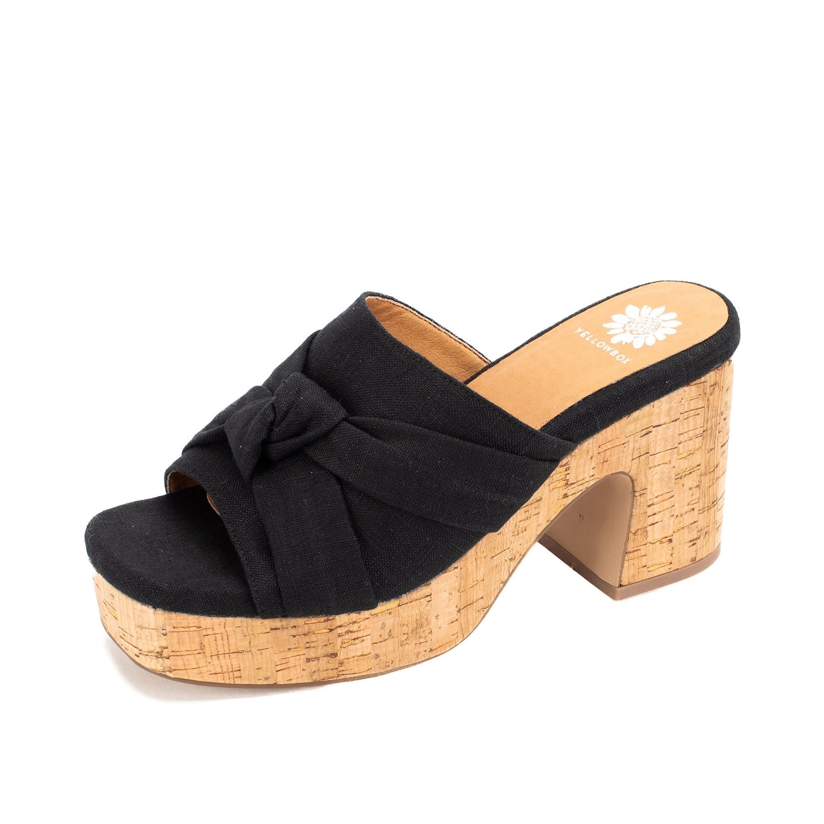 Yellow Box Shoes Ordo Black Platform Slide by Yellow Box  No Box  Final Sale