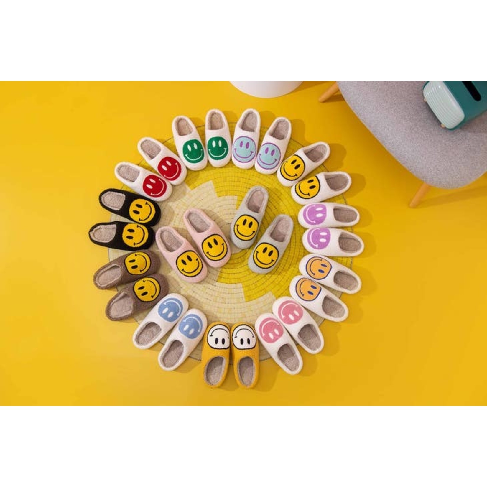 Smile Face Slippers Assorted
