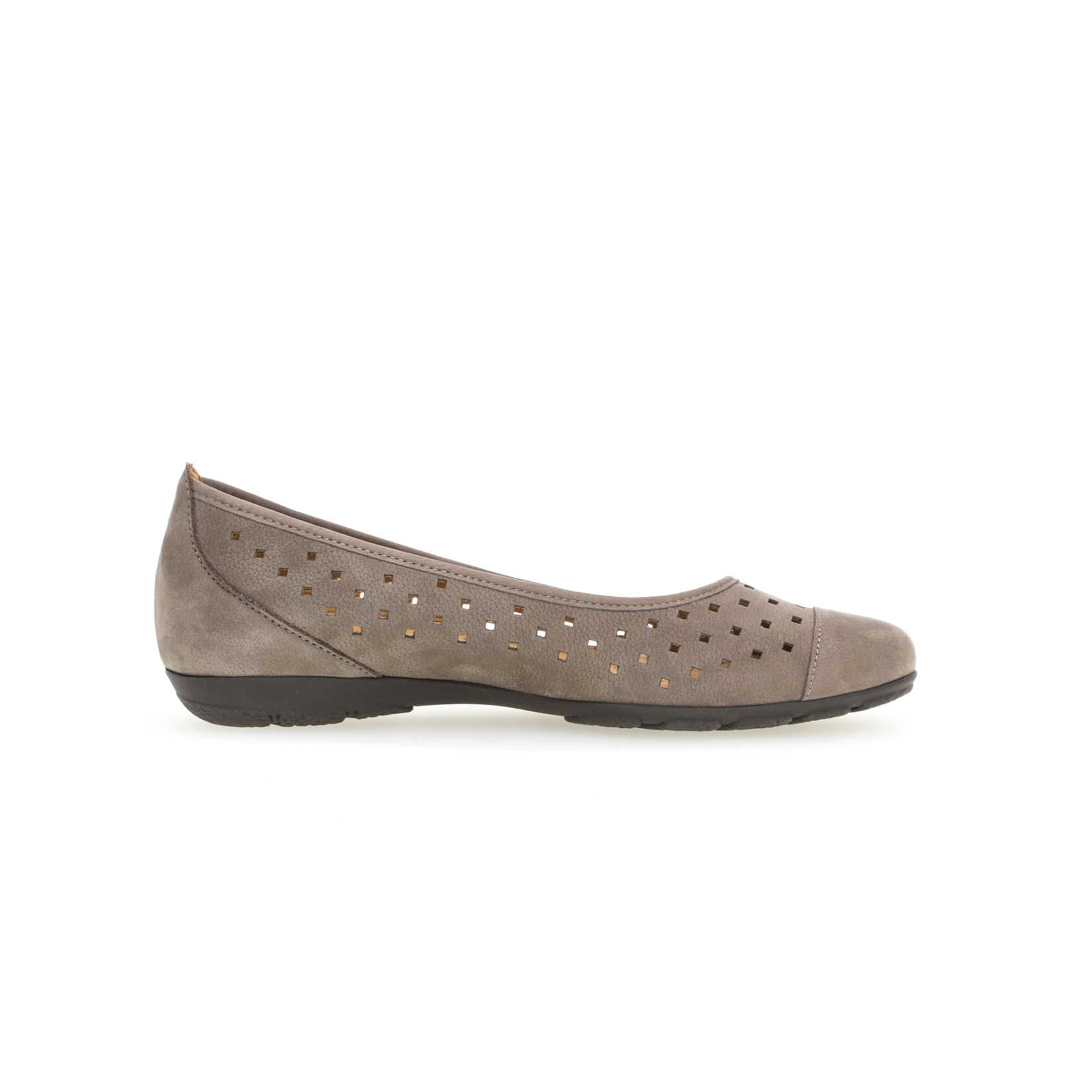 Gabor Deana Perforated Ballet Flat Nubuk Lavato Wallaby by Gabor  24.169.19