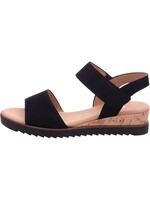 Gabor Audrey Black Suede Ankle Strap Walking Sandal By Gabor (Schwarz)   22.750.47