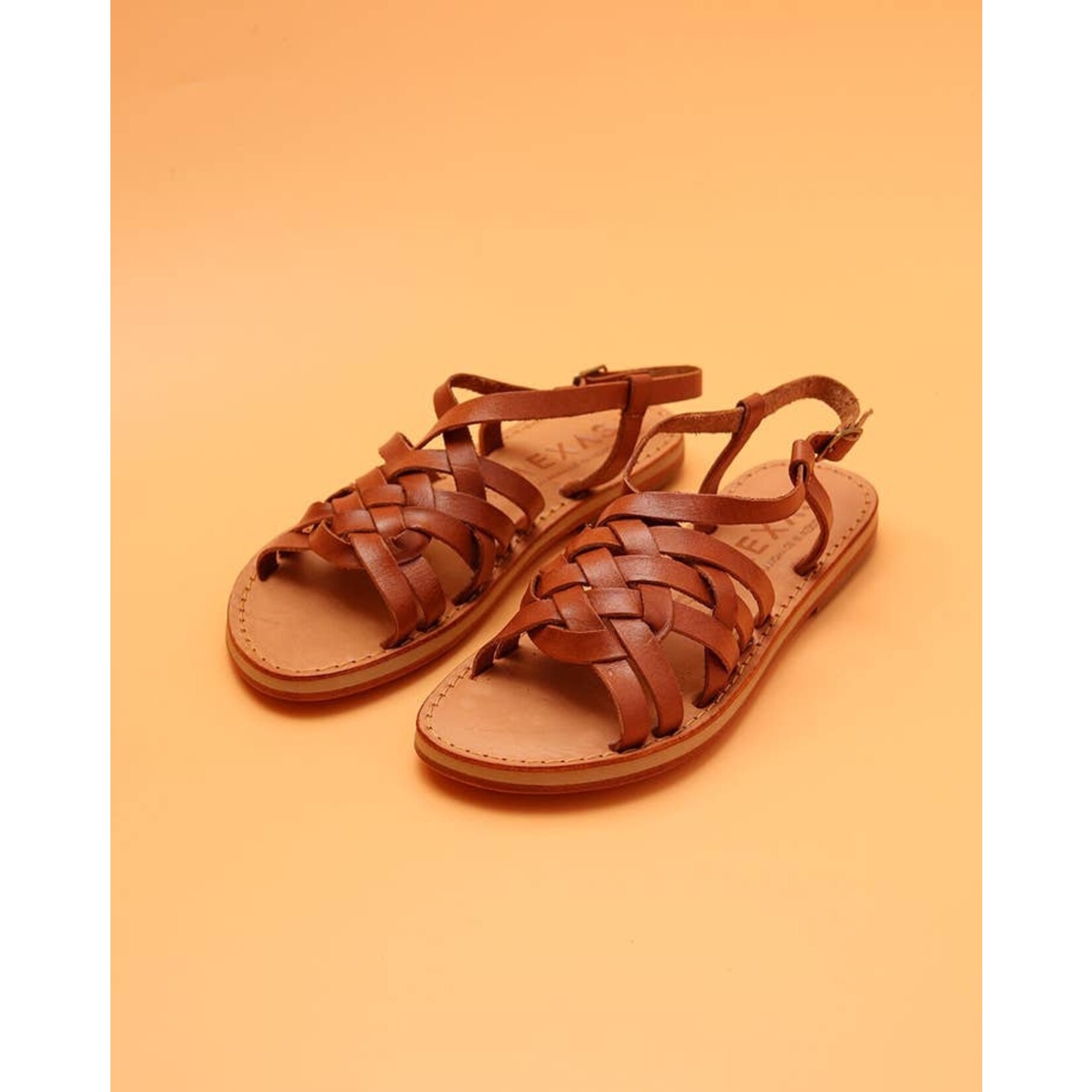 Mexas Taco Leather Bottom Brown Leather Sandal  by Mexas Blowout Final Sale