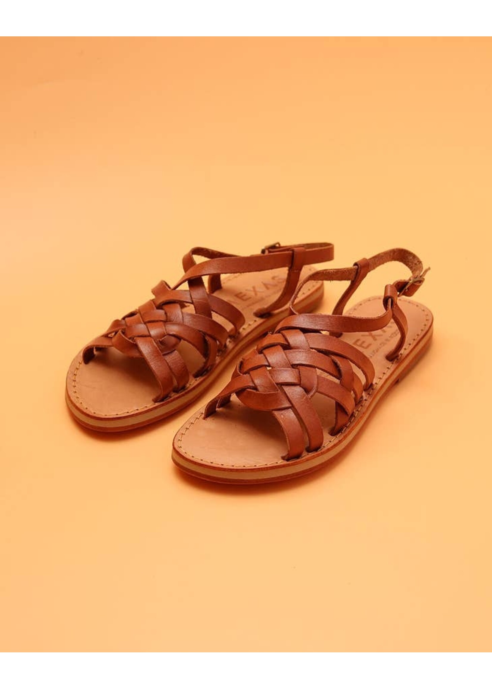 Mexas Taco Leather Bottom Brown Leather Sandal  by Mexas Blowout Final Sale