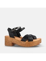 Hope Black Leather Light Weight Platform by Marila