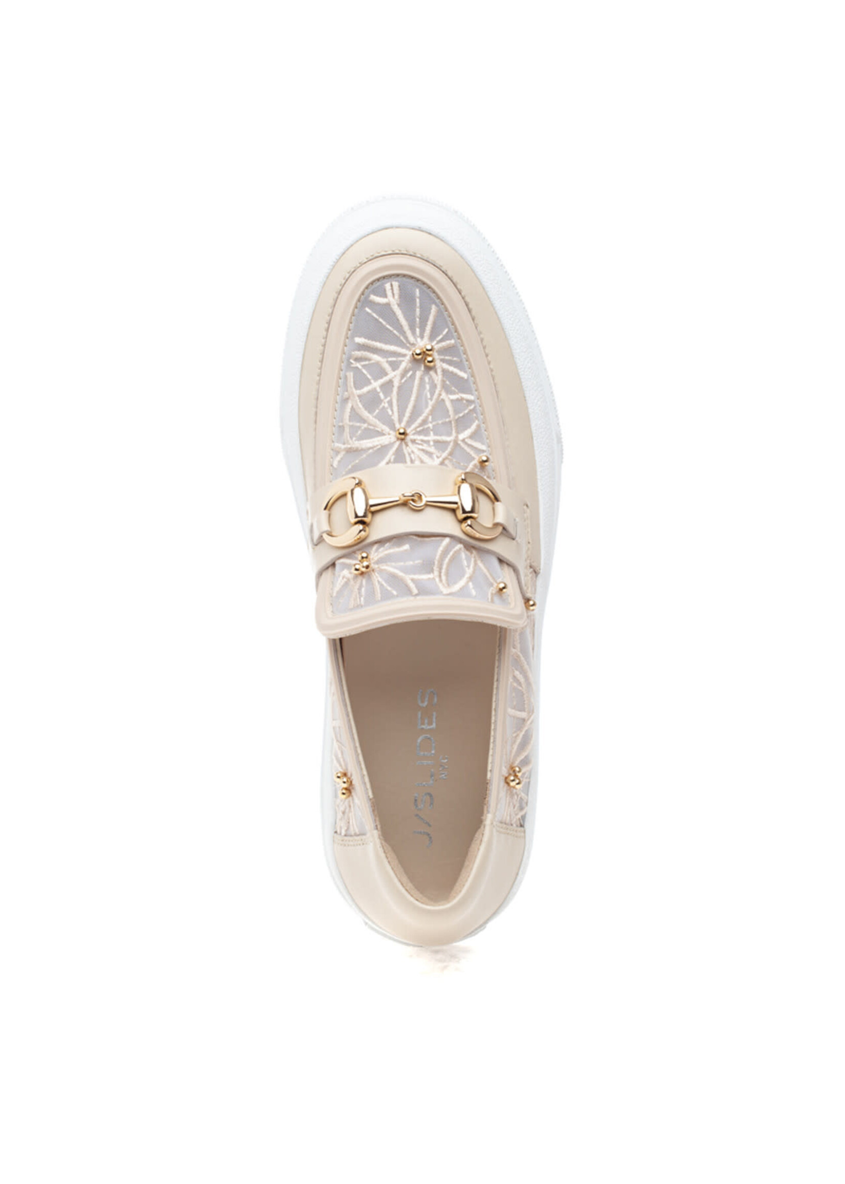 JSlides NYC Georgy Beige Lace and Leather by JSlides NYC   $99.99 Blowout
