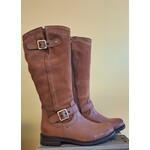 Eric Michael Helena Cognac Suede Leather Combo Boot by Eric Michael