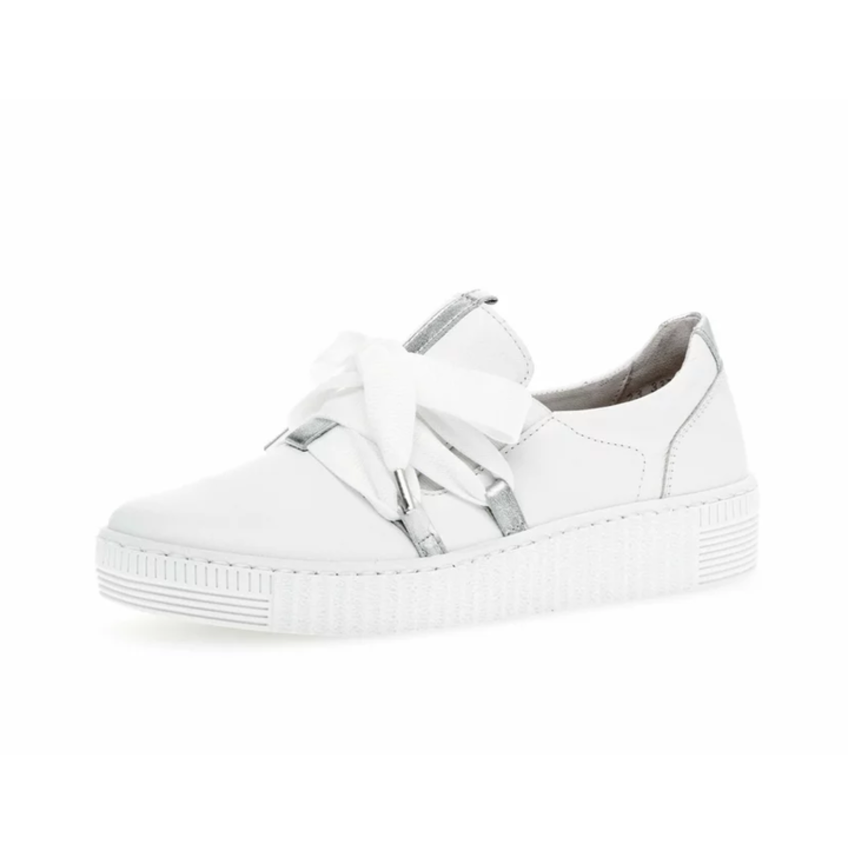 Gabor Bow Sneaker in White Leather 03.333-21 by Gabor