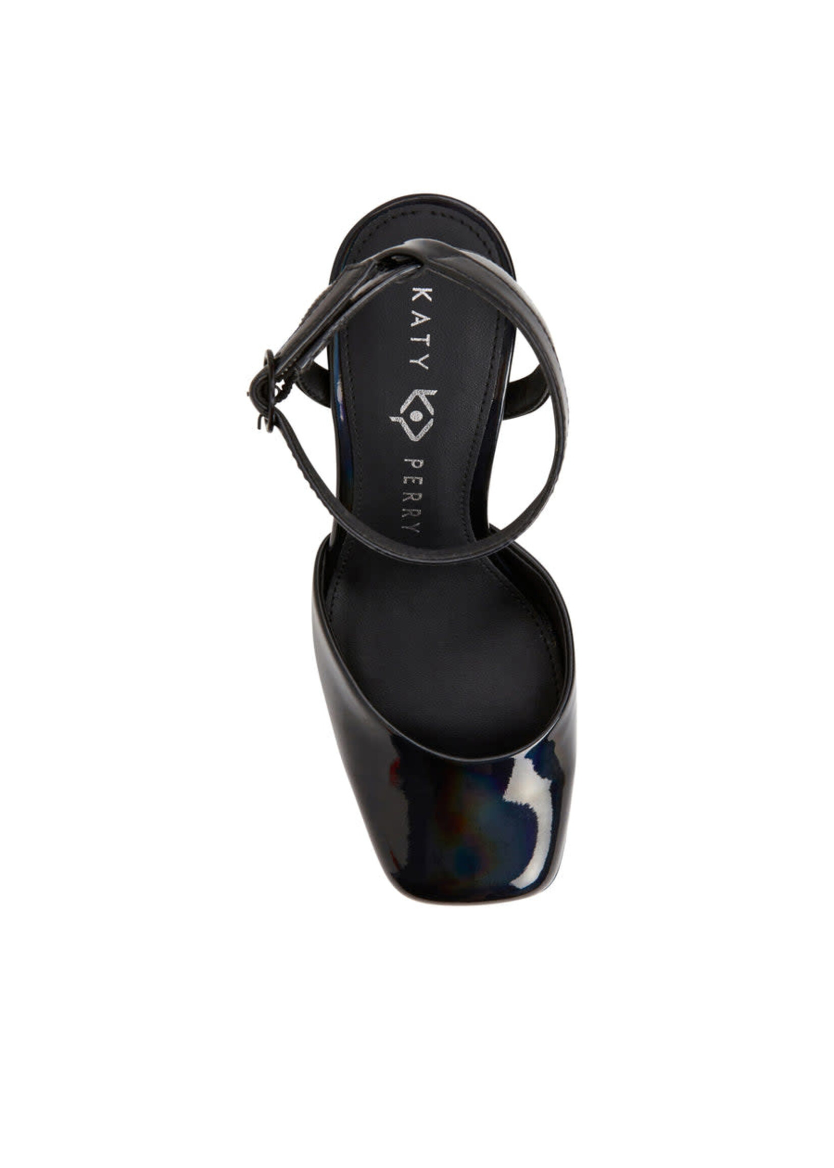 Katy Perry The Uplift Ankle Strap Black Patent by Katy Perry