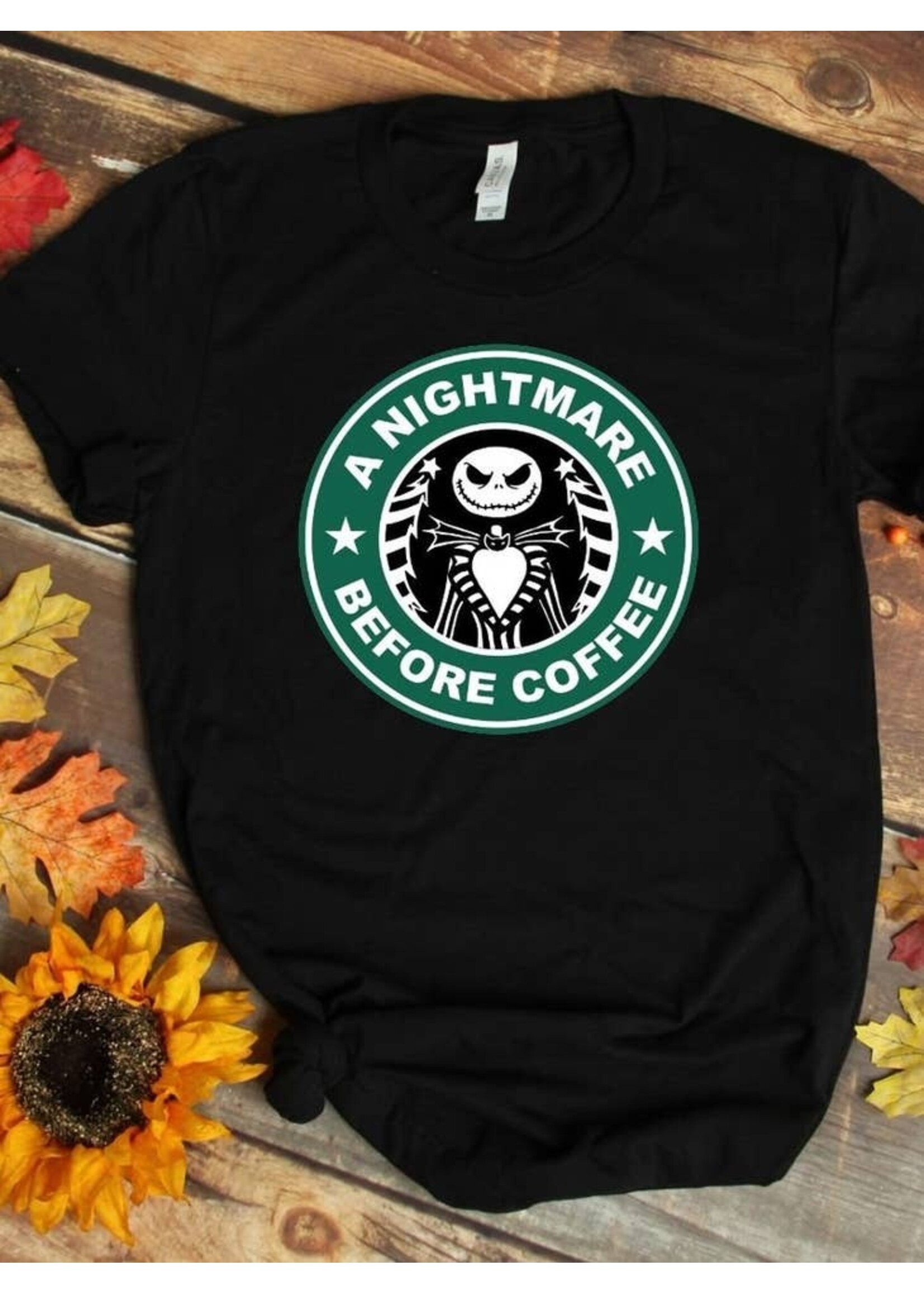 A Nightmare Before Coffee Jack Halloween T-shirt