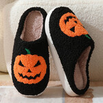 Meany Bad Pumpkin Halloween Slippers