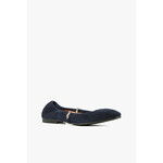 ALL BLACK Coco Ballet in Navy Kid Suede with Gold Chain by ALL BLACK  Footwear