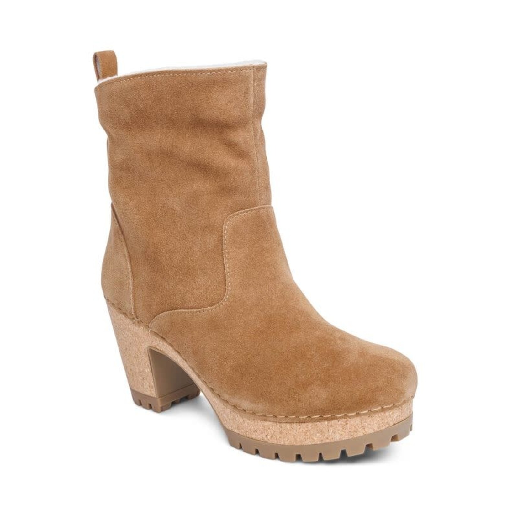 Aetrex Scarlett Cold Weather Boots in Honey Suede by Aetrex Water Resistant