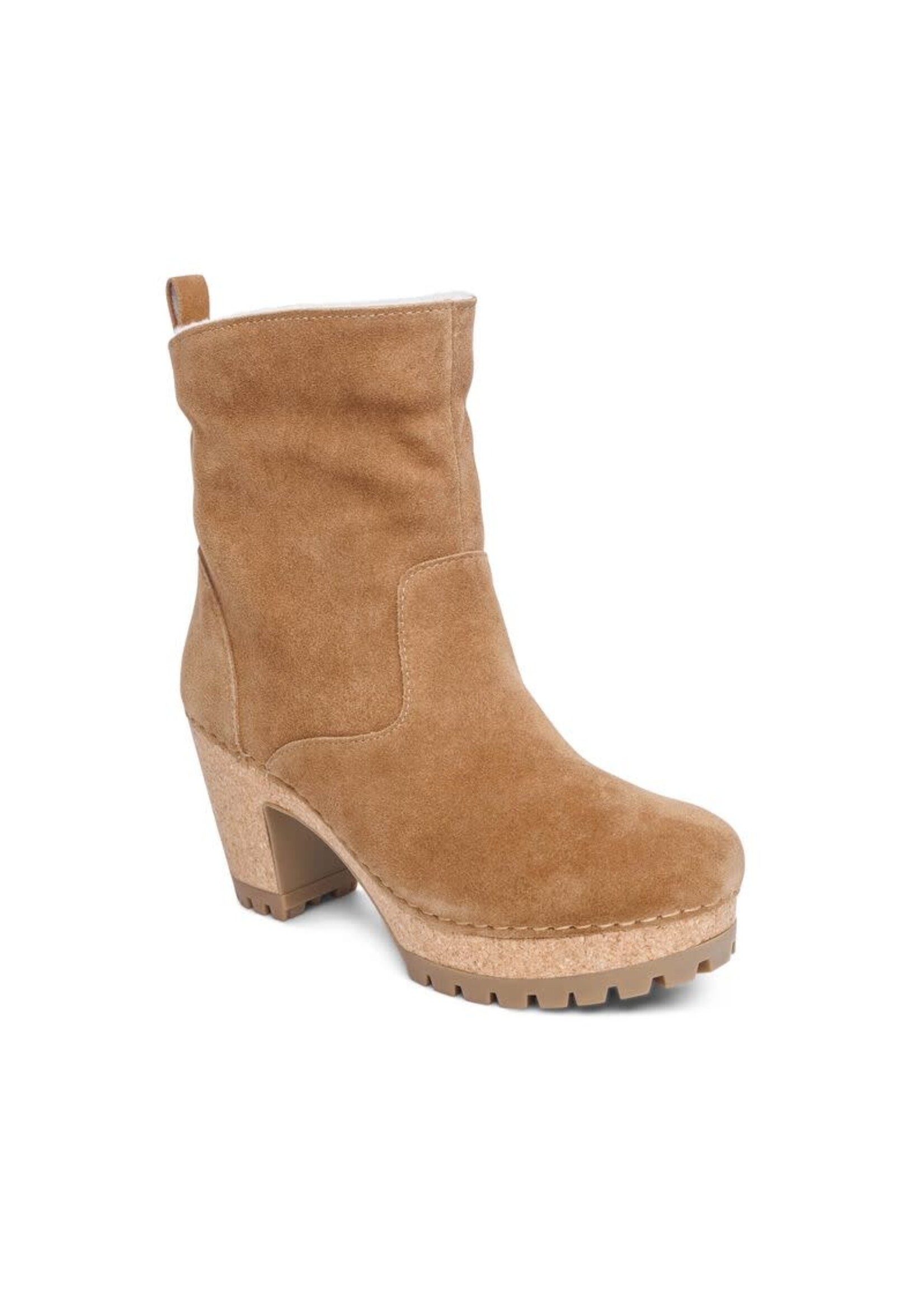 Aetrex Scarlett Cold Weather Boots in Honey Suede by Aetrex Water Resistant
