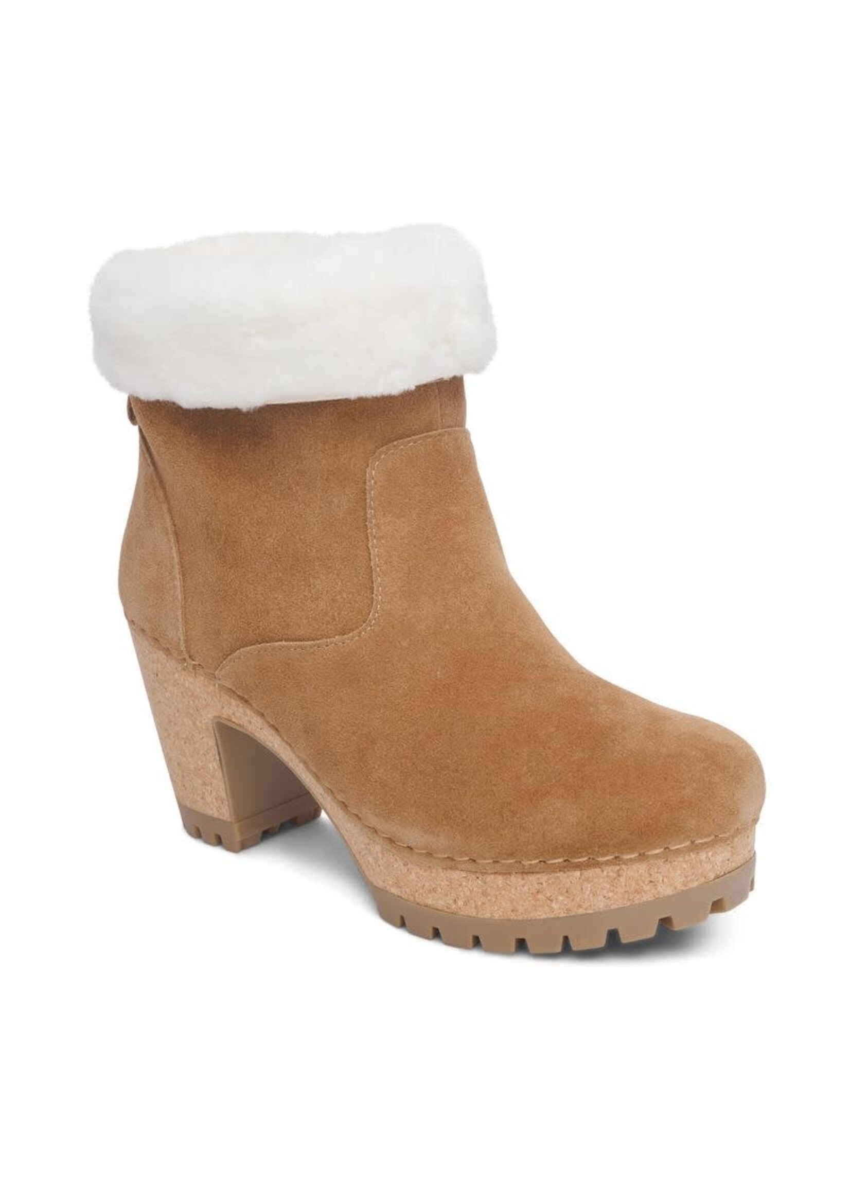 Aetrex Scarlett Cold Weather Boots in Honey Suede by Aetrex Water Resistant