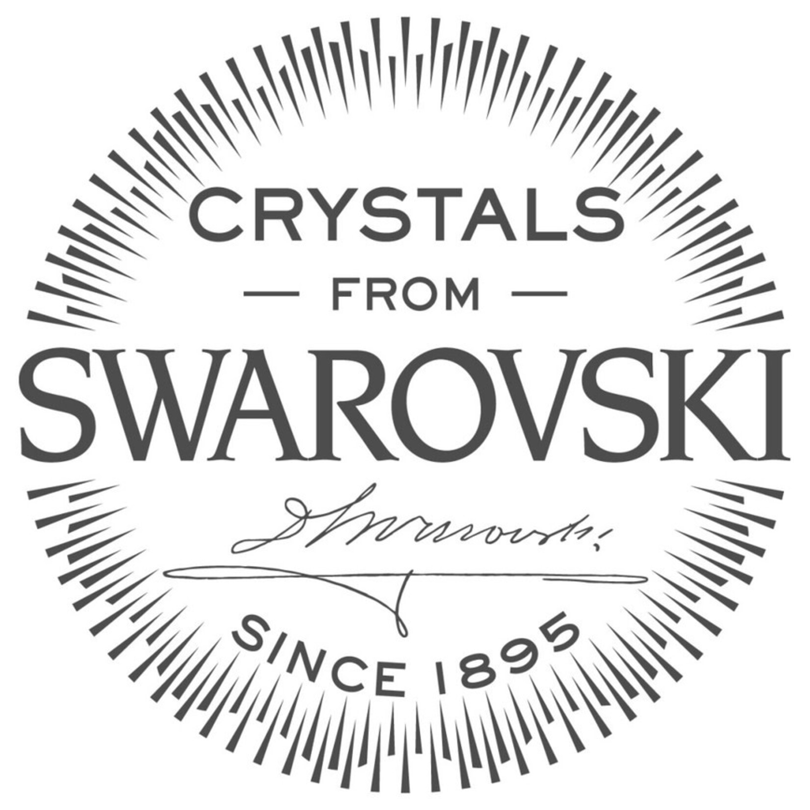 Glimmering Swarovski® Crystal Flower Earrings Rhodium Plated Brass
