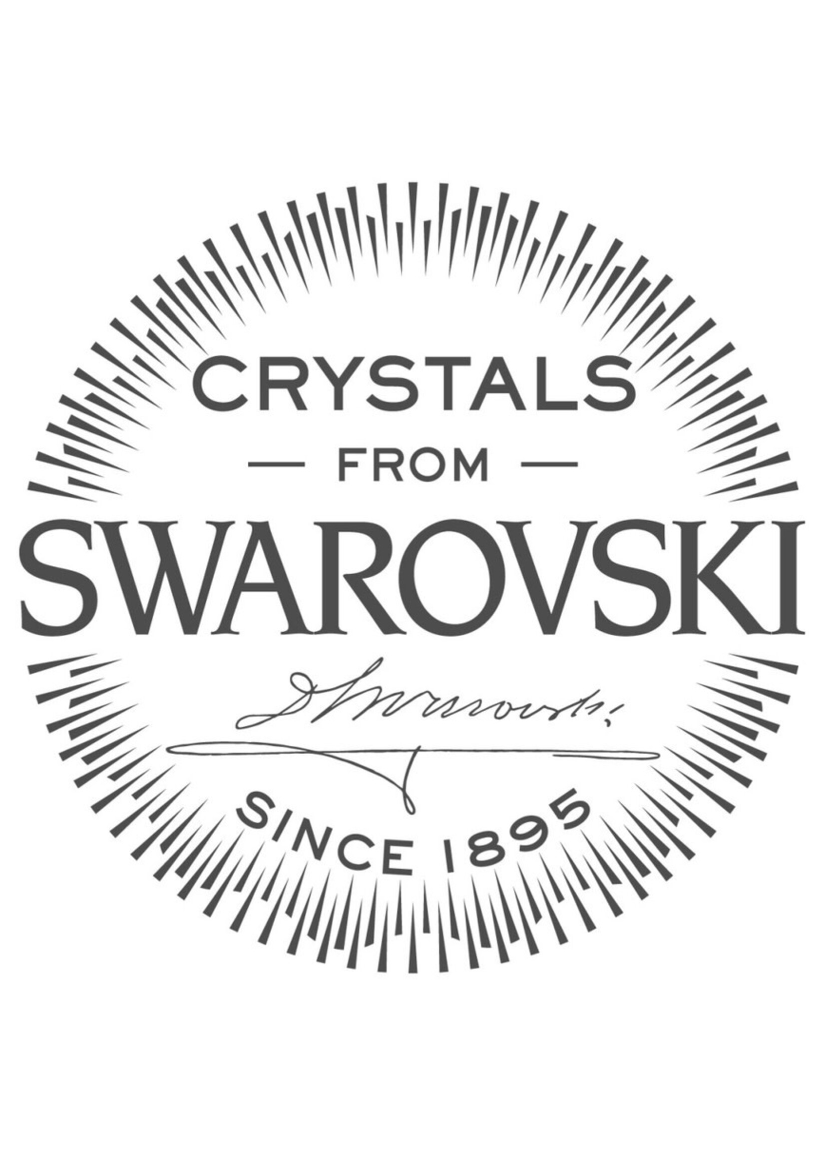 Glimmering Swarovski® Crystal Flower Earrings Rhodium Plated Brass