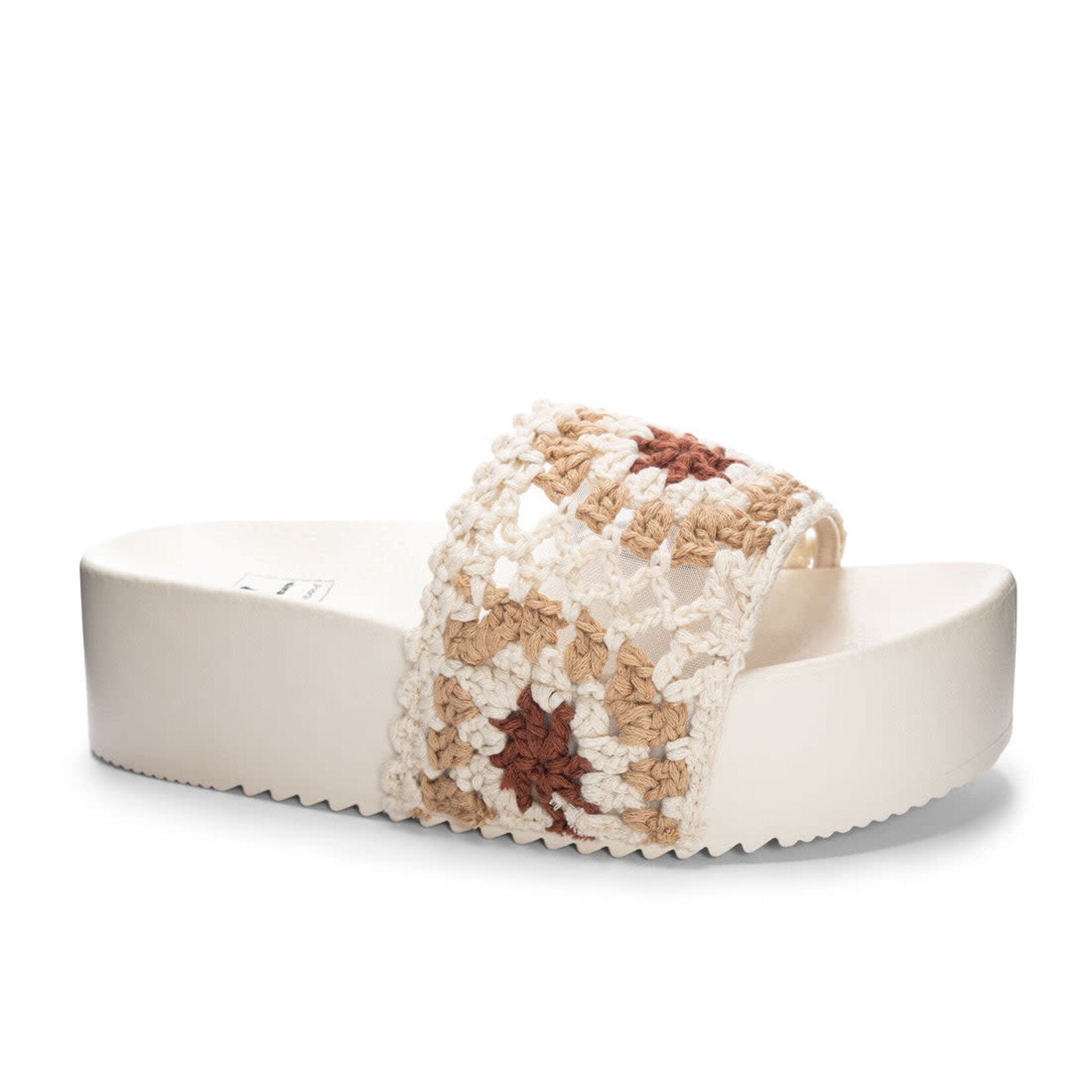 Dirty Laundry Worble Crochet Slide in Cream by Dirty Laundry