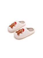 Ginger Bread Man Holiday Soft Fuzzy Slippers