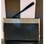 Nina Footwear Soft Black Clutch with Rhinestones by Nina