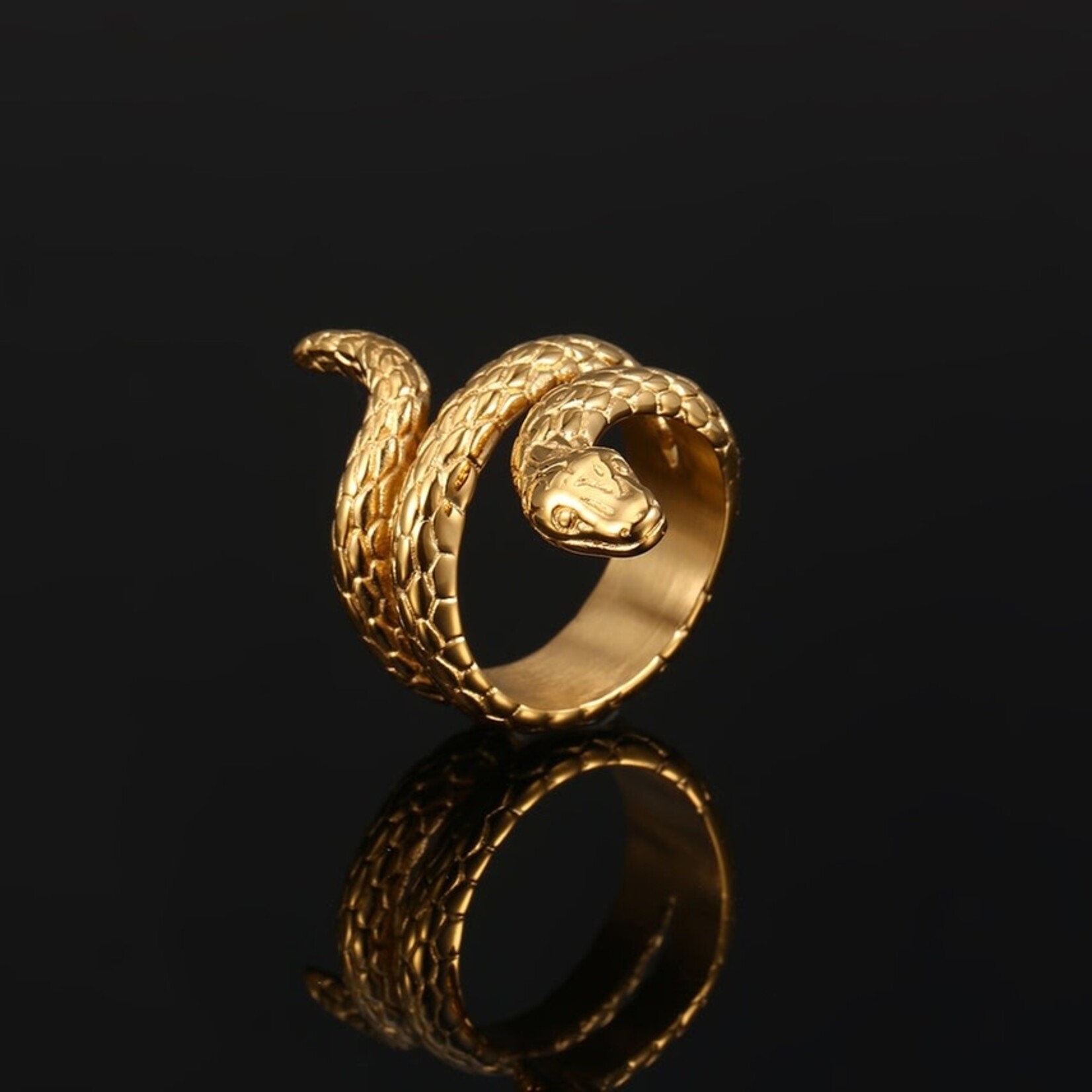 Snake Ring 18k Gold Plated Stainless Hypo Allergenic Reputation