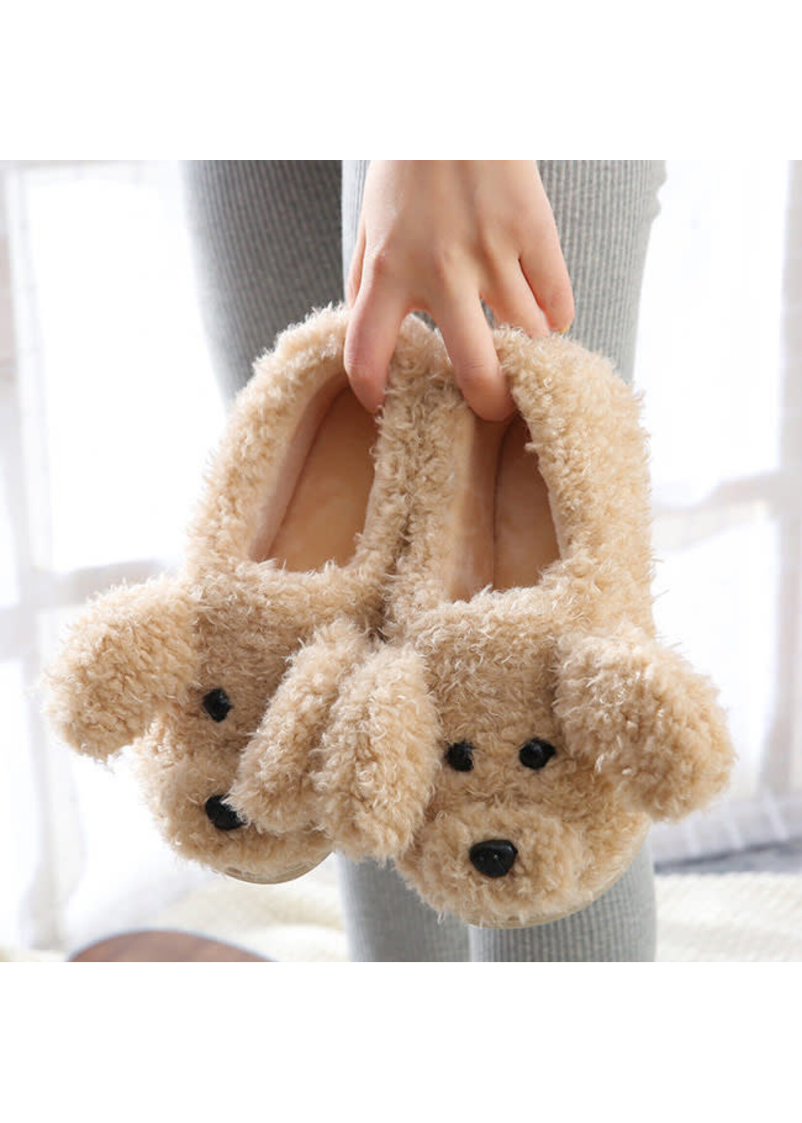 Fluffy Puppy Slippers Final Sale