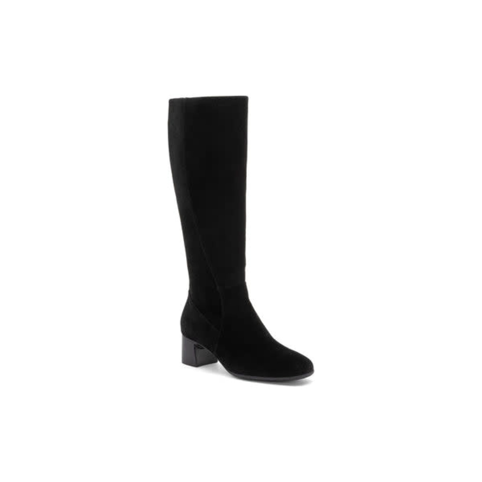 ABEO Avenue Tall Black Suede Boots 2" Heel by ABEO