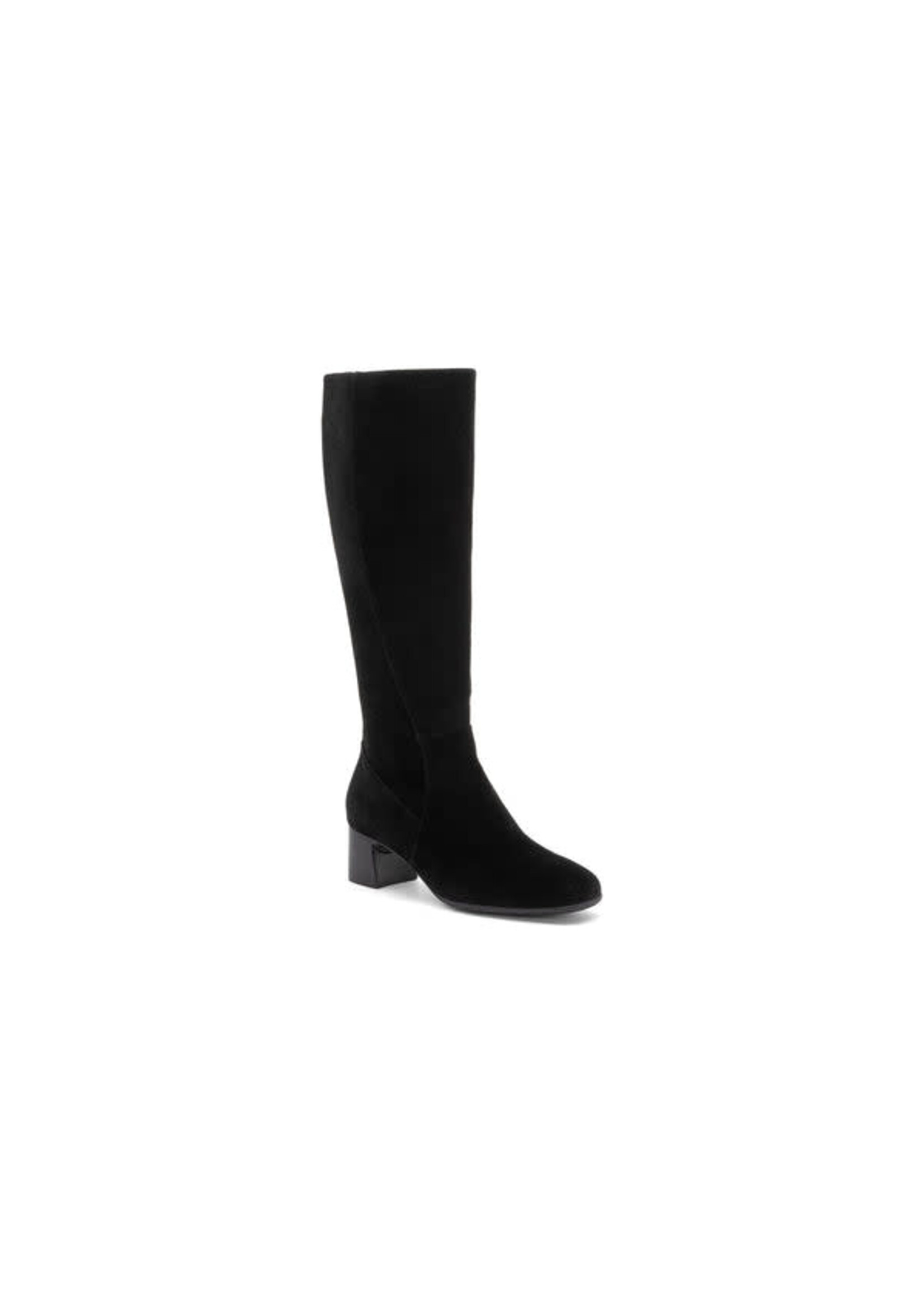 ABEO Avenue Tall Black Suede Boots 2" Heel by ABEO