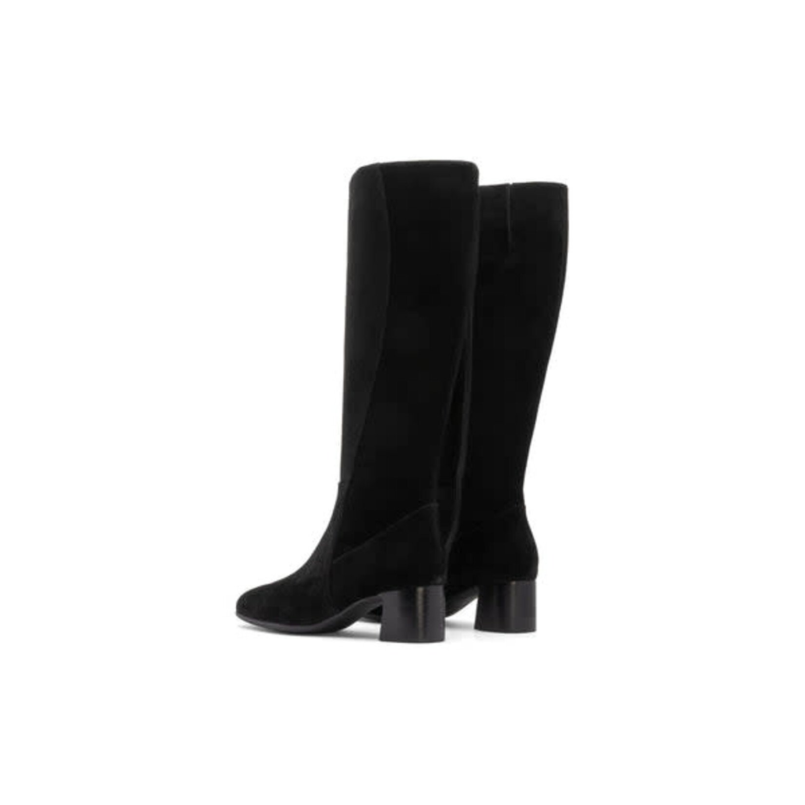 ABEO Avenue Tall Black Suede Boots 2" Heel by ABEO