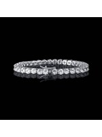 Silver and CZ Tennis Bracelet 3mm Rhodium Plated