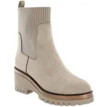 Mia Shoes Soraya Wedge Sock Boot in Taupe by Mia Footwear 25% Off