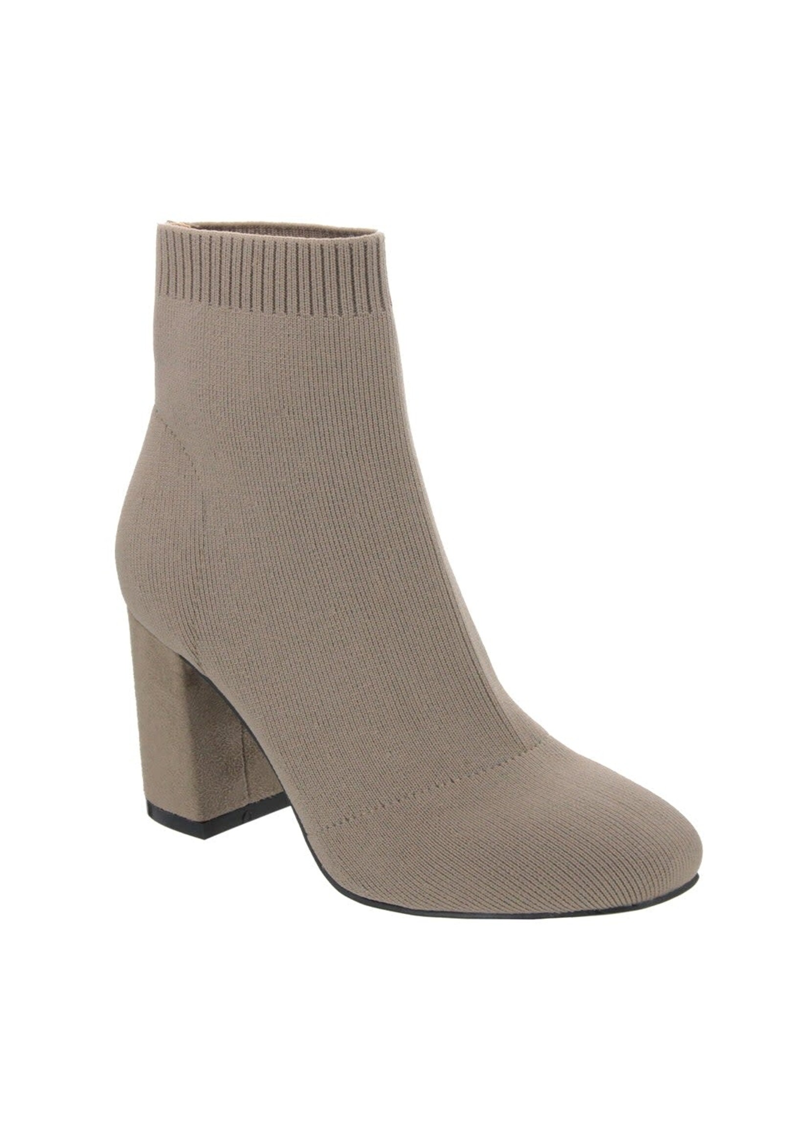Mia Shoes Erika Dark Sand Fly Knit Boot by Mia 25% Off