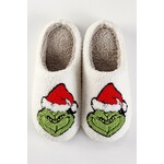 Grinch Santa Hat Christmas Slippers