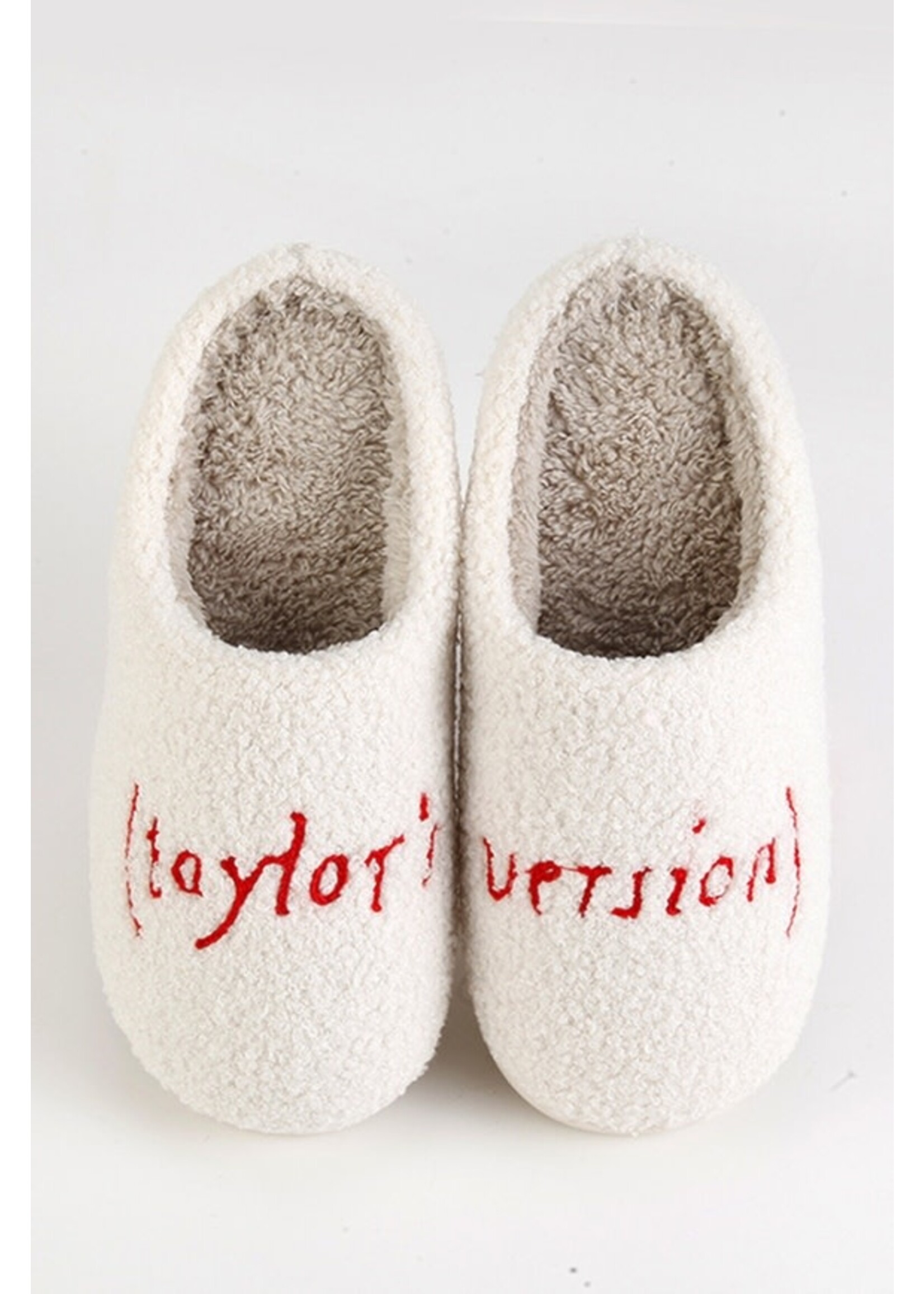 Taylor's Version Fleece Slippers Taylor Swiftie - For The Love of Shoes NY