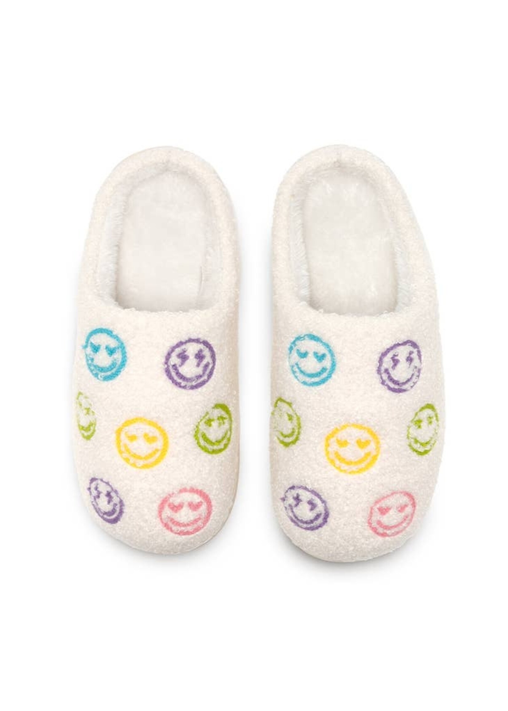 Living Royal Happy Smiles All Over Slippers by Living Royal