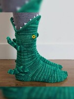 Kids Crocodile Socks Green One Size
